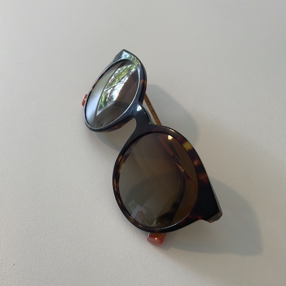 Burberry Round Havana Gold B4296 3816/T5 53-20-140 Women's Sunglasses - Picture 14 of 16